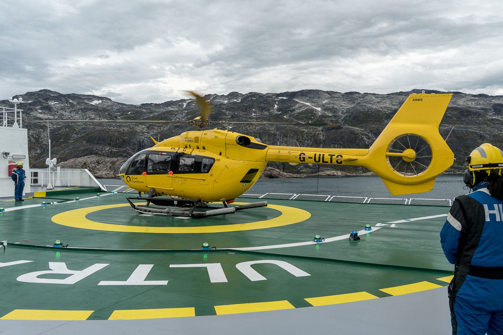 Quark Expeditions&apos; twin-engine helicopters enable guests to experience immersive adventures along the Tasermiut Fjord in South Greenland.